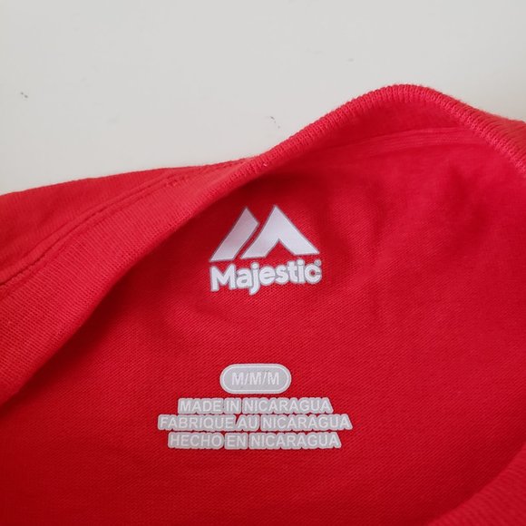 Majestic Boston Red Sox Short Sleeve T-Shirt Tee Men's Size M-L MLB Red NWT - Picture 5 of 10